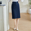 米思阳2026春季新款时尚复古仿牛仔半身裙高腰宽松弹力直筒裙0463 商品缩略图1