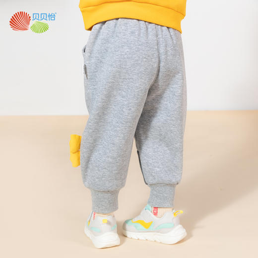 贝贝怡童装男女童加绒长裤萌趣小动物秋季柔软蹦蹦裤宝宝裤233K2540 商品图4