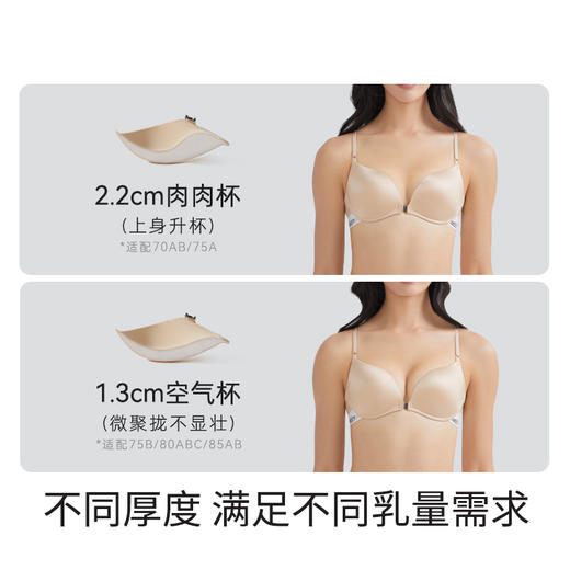 （合作款）幸棉珠光前扣聚拢文胸 商品图3