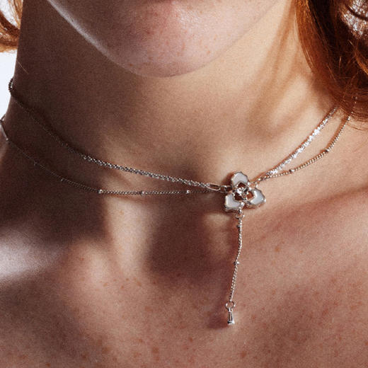 ATELIERSÓ x deepmoss 23AW 合作系列-三花双层项链 商品图1