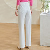 软弹白牛仔 直筒修饰腿型 米思阳2026春季新款轻薄百搭时尚白色牛仔裤高腰裤子0678 商品缩略图3