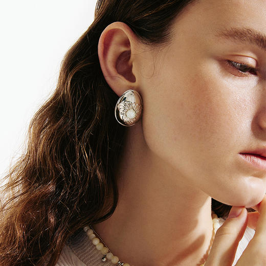 ATELIERSÓ x deepmoss 24SS 合作系列-蛋型耳钉 商品图6