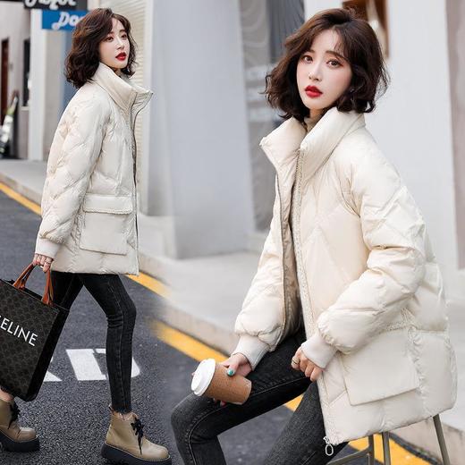 黑色羽绒外套女气质冬季新款时尚洋派小香风亮面90白鸭绒短款外 商品图2