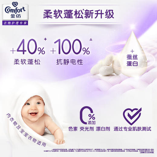 金纺衣物柔顺剂护理剂 柔软亲肤防静电持久留香大容量 【敏感肌适用】纯净温和4KG 商品图3