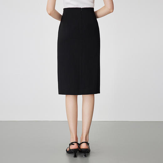 EITIE爱特爱春季新款黑色通勤半裙7306002 商品图4