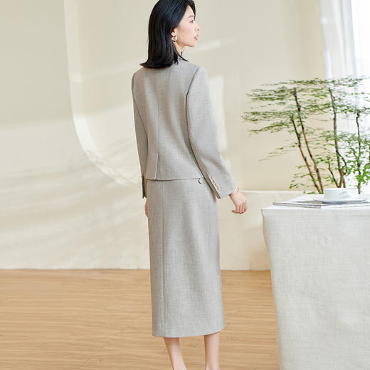 米思阳2026春季新款气质通勤时尚套装职场正式西装裙子两件套0693 商品图2
