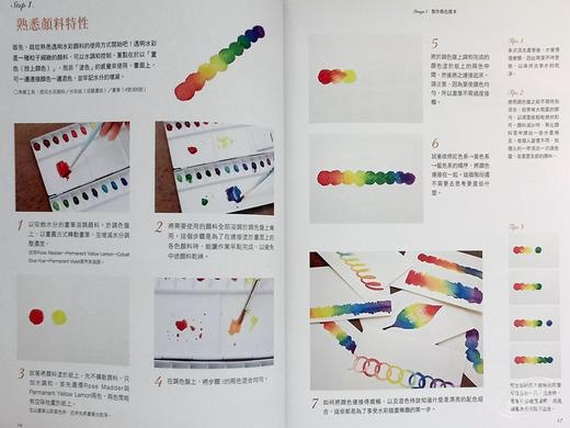 【中商原版】日常的水彩教室：清新温暖的绘本时光(畅销版) 港台艺术原版 Marie Abe 良品文化出版 水彩教学绘画技巧 商品图4