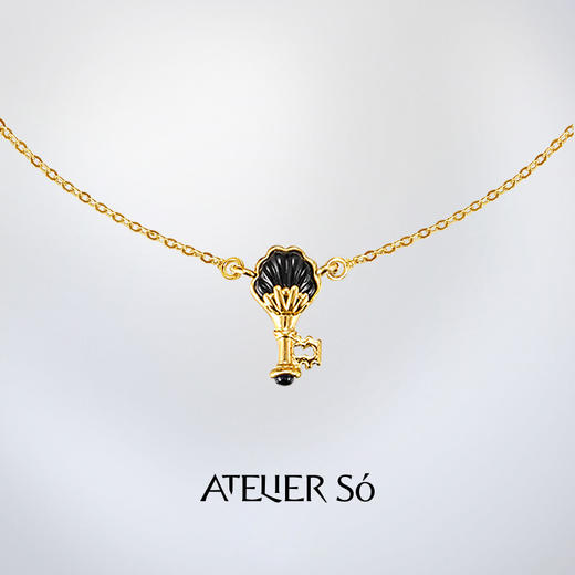 ATELIERSÓ x deepmoss 23AW 合作系列-迷你贝壳钥匙项链（金） 商品图0