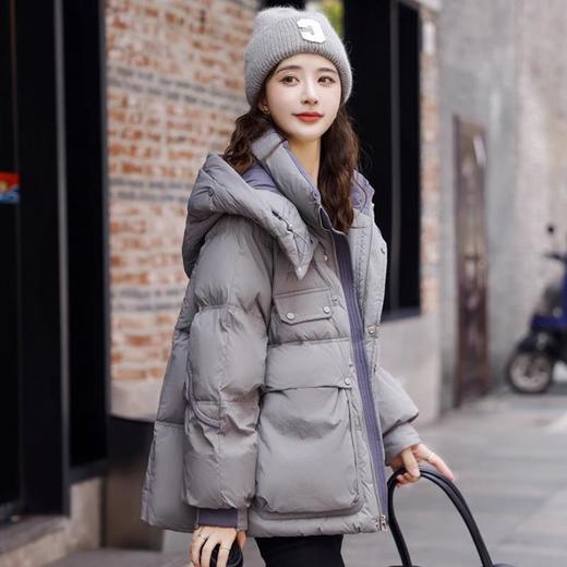 羽绒服2023新款女冬欧货小个子奢华时尚气质显瘦短款羽绒服棉服 商品图0