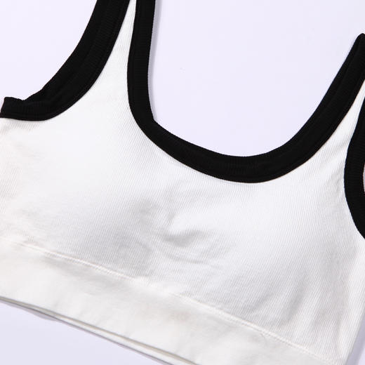 都市丽人抹胸女无缝面料背心无尺码固定杯垫短抹胸无钢圈无排扣LV41B3 商品图6