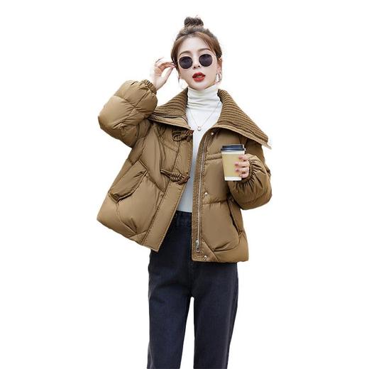短版羽绒衣女2023冬季新款小个子时尚欧货小香风大翻领加厚面包服 商品图4