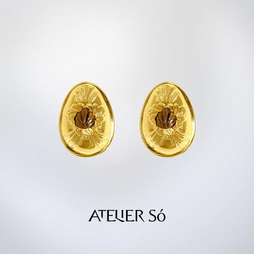 ATELIERSÓ x deepmoss 24SS 合作系列-蛋型耳钉 商品图0