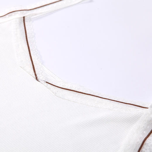 都市丽人吊带背心女罗纹棉背心无罩杯棉质吊带背心无钢圈无排扣LV45A1 商品图5