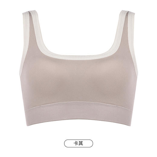都市丽人抹胸女无缝面料背心无尺码固定杯垫短抹胸无钢圈无排扣LV41B3 商品图13