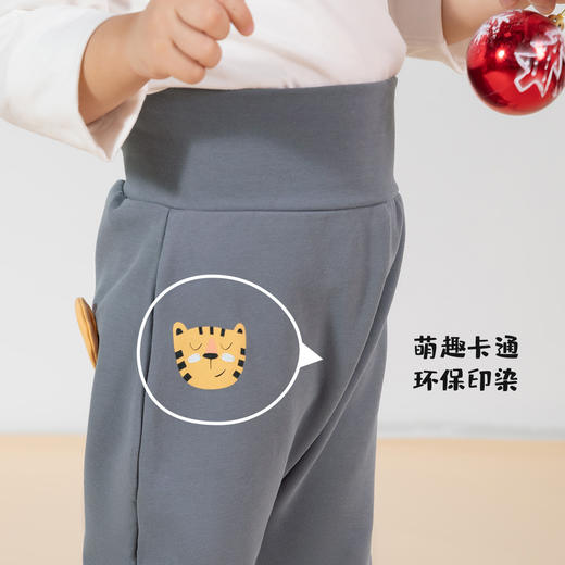 贝贝怡男宝宝长裤春秋款新品婴儿保暖萌趣裤子大屁屁裤PP裤223K2440 商品图3