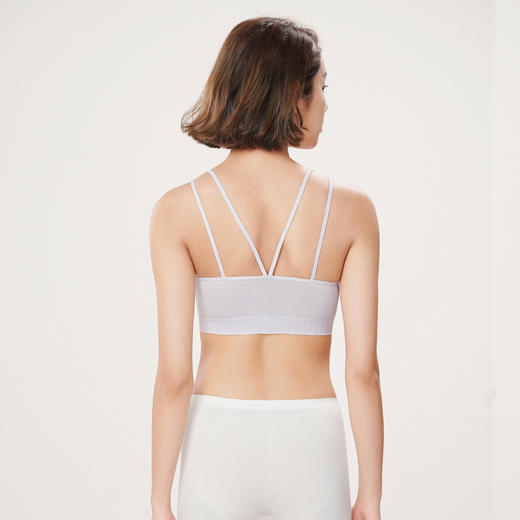 都市丽人抹胸女无缝面料背心无尺码半固定模杯短抹胸无钢圈无排扣LV41A9 商品图3