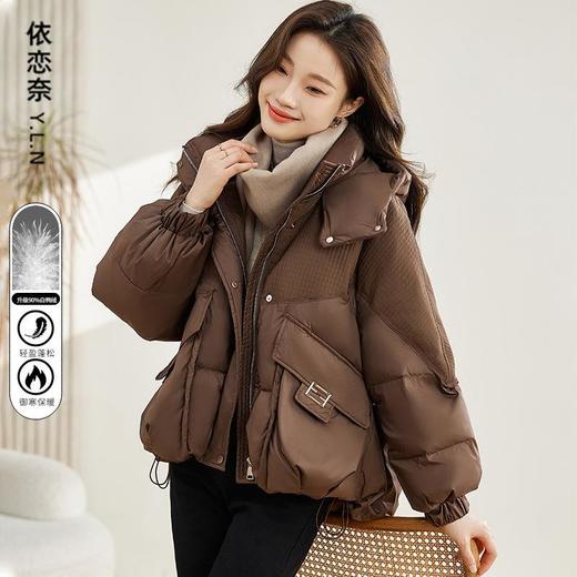 短版羽绒衣女冬季小个子时尚气质2023新款大尺码时尚加厚面包服外 商品图0