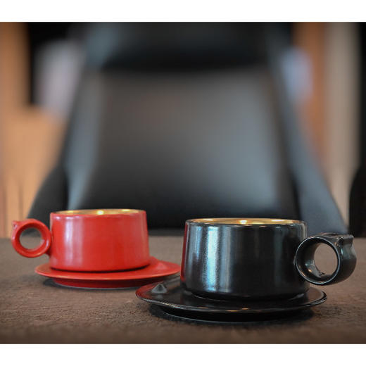 羽诗制造出品 好运加满张戈书法陶瓷咖啡杯茶具文创礼盒 商品图0