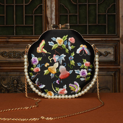 中国风刺绣复古手提包，单肩小圆包女士斜挎包PX-149 商品图2
