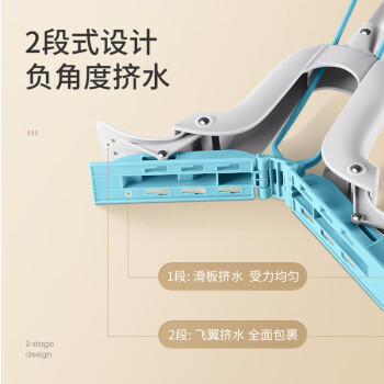 美丽雅胶棉拖把28cm2拖头吸水海绵家用一拖净免手洗干湿两用拖地神器 商品图1