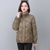 羽绒服女短款轻薄立领中年妈妈洋气冬季小个子香风加厚白鸭绒外套 商品缩略图3