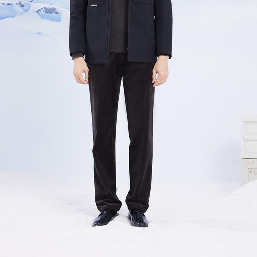 半身缘男裤 冬季大版条绒休闲简约商务裤 234101B10203073 商品图0