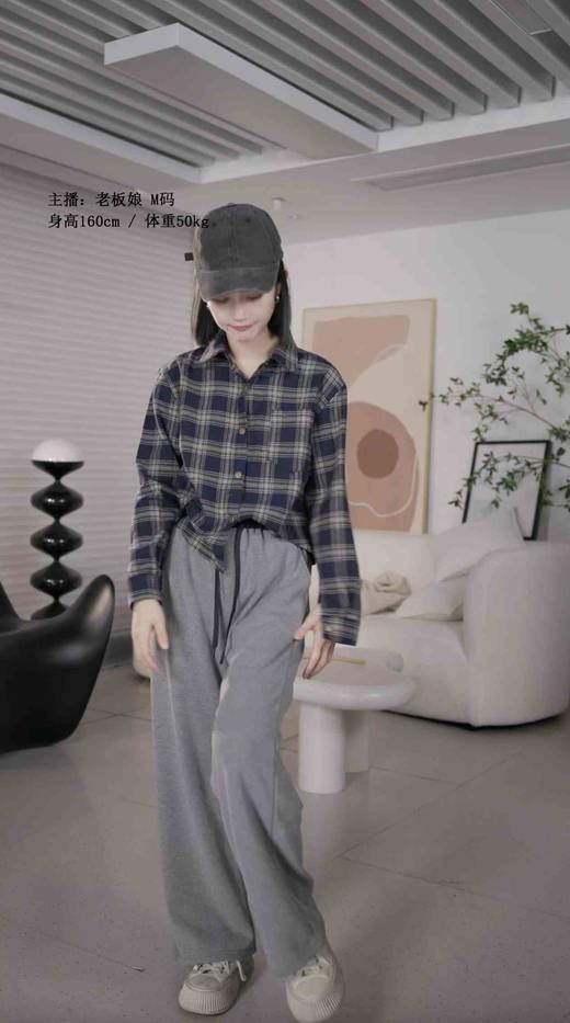 亲子时尚加绒格子衬衫复古宽松保暖 商品图3