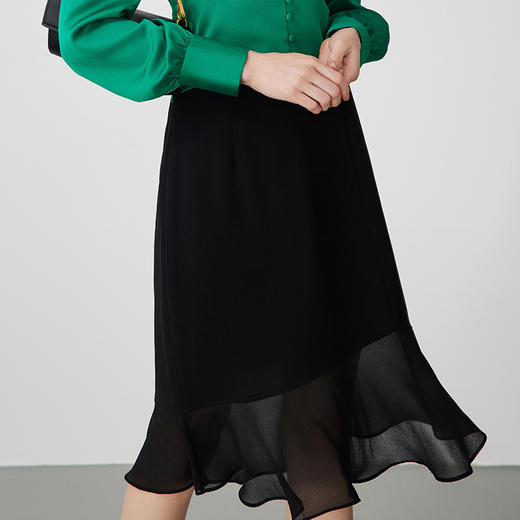 EITIE爱特爱夏季新款优雅温柔高腰显瘦半身裙7306011 商品图3