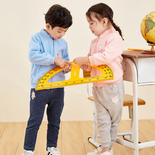 贝贝怡男女童宝宝春秋冬时尚萌趣保暖摇粒绒上衣外套203S2523 商品图1