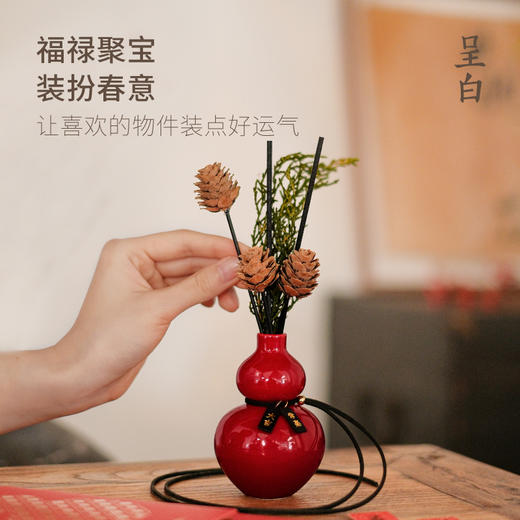 呈白瓷瓶花尊香插|随意摆养眼又好闻，福禄聚宝好运装回家 商品图3