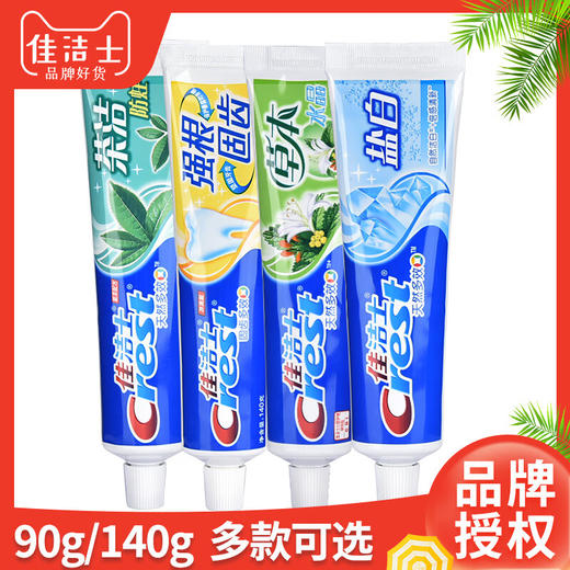佳洁士牙膏薄荷清爽强根固齿清新口气盐白护龈牙齿140g/90g 90g盐白 商品图1
