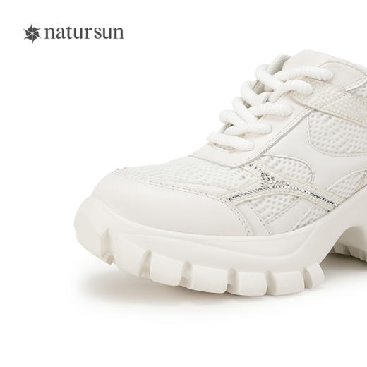 natursun运动休闲鞋女秋季轻便增高阿甘鞋女鞋厚底老爹鞋N24138531 商品图3