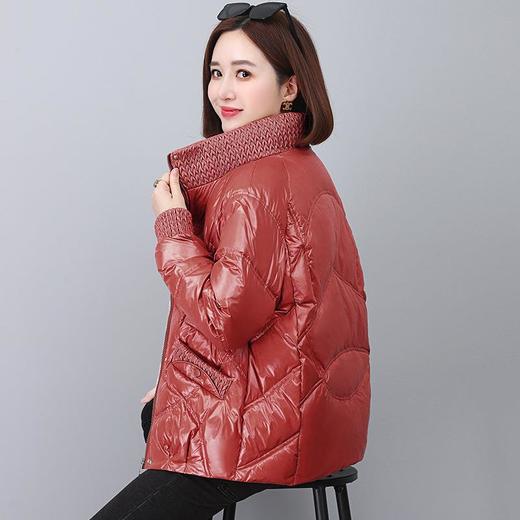 羽绒服女短款轻薄立领中年妈妈洋气冬季小个子香风加厚白鸭绒外套 商品图2