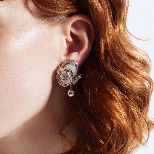 ATELIERSÓ x deepmoss 23AW 合作系列-贝母密语拼接耳环 商品图1