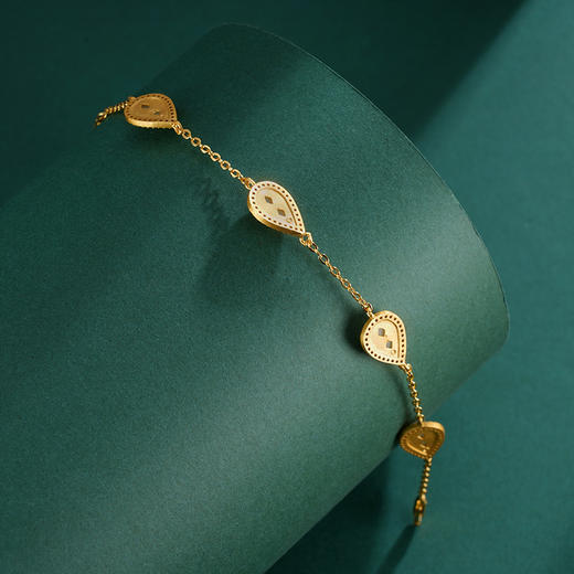 子佩集S925银【楼台烟雨】手链【WSE2099】和田玉镀金2401 商品图5