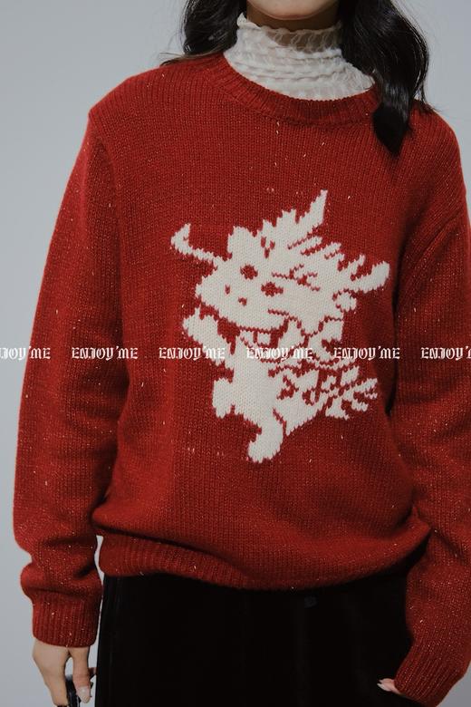 【门店同款】ENJOY冬季吉祥龙年圆领针织上衣 155616230 商品图0