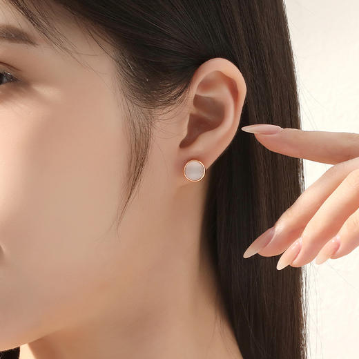 【薄雾】S925银猫眼石耳饰【JHY-E000344X】 商品图2