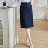 米思阳2026春季新款时尚复古仿牛仔半身裙高腰宽松弹力直筒裙0463 商品缩略图2
