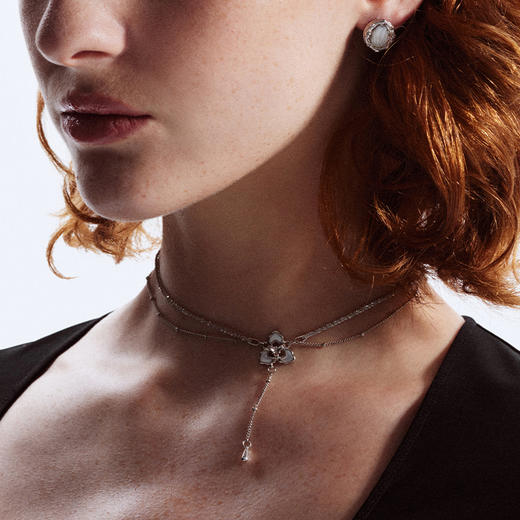 ATELIERSÓ x deepmoss 23AW 合作系列-三花双层项链 商品图2