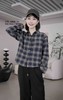 亲子时尚加绒格子衬衫复古宽松保暖 商品缩略图1
