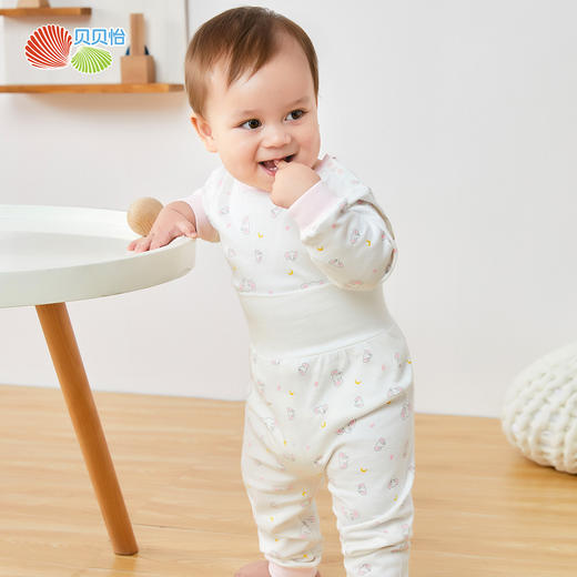 贝贝怡儿童套装春秋薄款长袖上衣分体衣宝宝高腰家居服空调服203T2157 商品图2