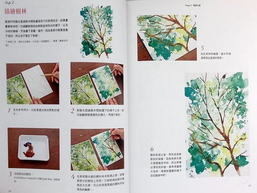 【中商原版】日常的水彩教室：清新温暖的绘本时光(畅销版) 港台艺术原版 Marie Abe 良品文化出版 水彩教学绘画技巧 商品图7