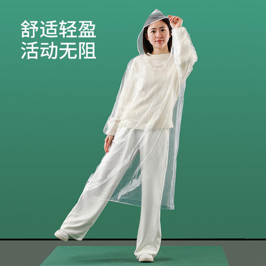FaSoLa一次性雨衣成人长款全身透明加厚户外便携压缩雨披防暴雨 商品图4