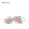 natursun女鞋夏季小羊皮尖头细带凉鞋一字带细高跟单鞋女N24380295 商品缩略图2