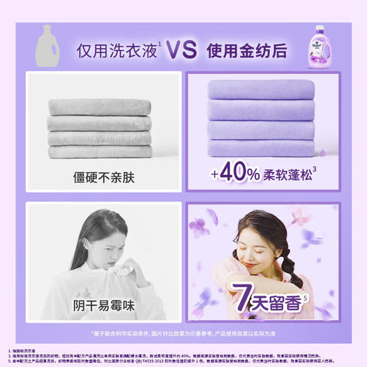 金纺衣物柔顺剂香软防静电持久留香恬静薰衣草2.5KG 商品图7