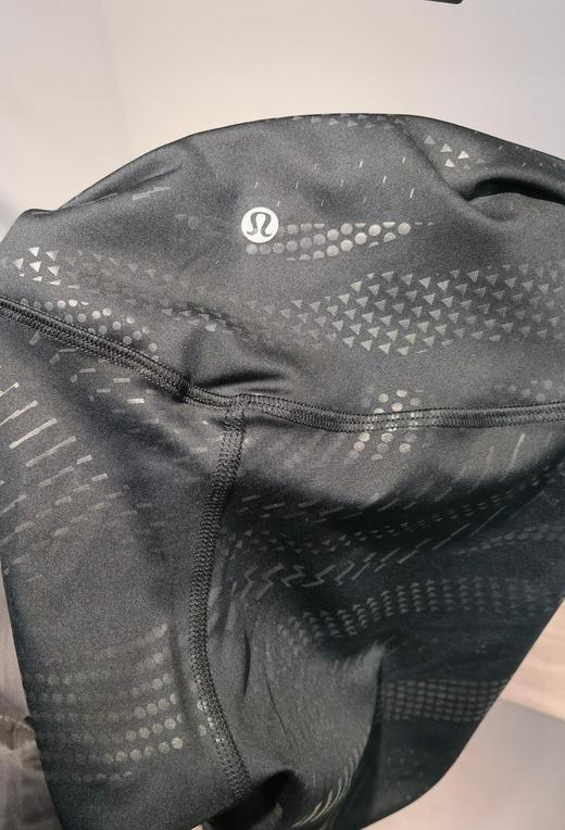 LULU露露款四黑色全长印花款瑜伽裤 商品图1