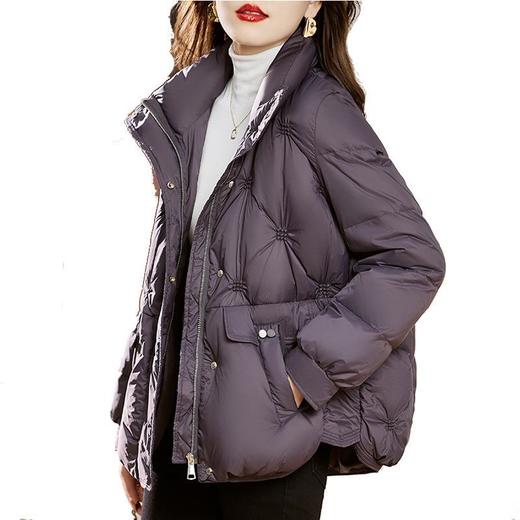羽绒服女冬季2023年新款短款显瘦时尚妈妈轻薄立领大码冬装外套潮 商品图4