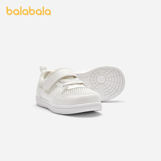 巴拉巴拉宝宝学步鞋儿童板鞋小白鞋婴儿男宝女宝2024夏简约透气鞋 商品图1