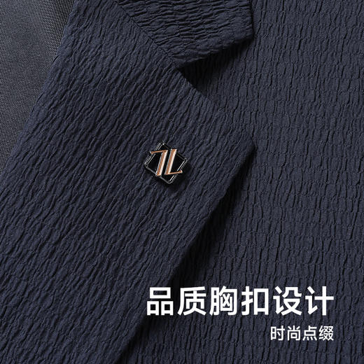 【Q】【泡泡纱】【新款DDS】大依优型大码男装两粒扣西服外套休闲商务加肥加大上衣男士正装潮 商品图2