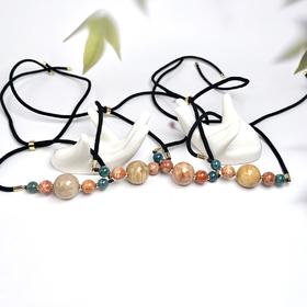 玉美人菲菲*45908珊瑚玉项链-锁骨链圆珠约18mm